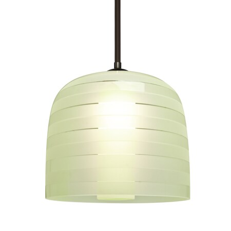 Besa Lighting Mitzi 10 Stem Pendant, Chartreuse, Bronze Finish, 1x9W LED 1TT-MITZI10CR-LED-BR
